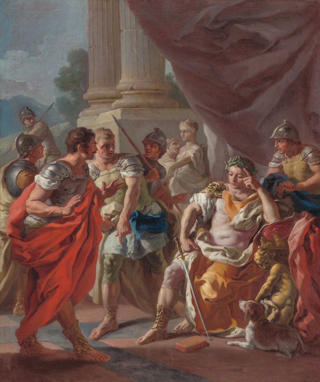 ألكسندر يدين المديح الكاذب ، 1760. بواسطة فرانشيسكو دي مورا