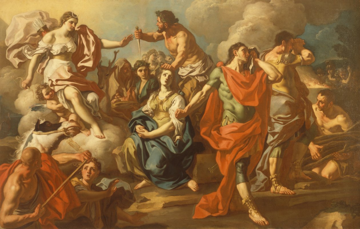 The Sacrifice of Iphigenia (oil on canvas) بواسطة فرانشيسكو دي مورا