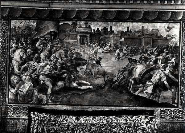 تشارلز الخامس (1500-58) ضد اللوثريين (في الهواء الطلق) (صورة بالأبيض والأسود) بواسطة فرانشيسكو دي روسي سالفياتي سيتشينو