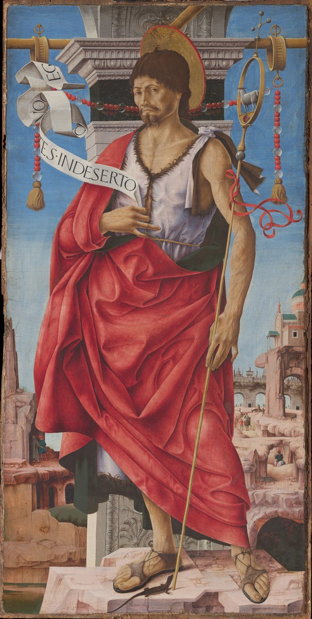 Griffoni Polyptych: القديس يوحنا المعمدان ، حوالي 1472-1473. بواسطة فرانشيسكو ديل كوسا