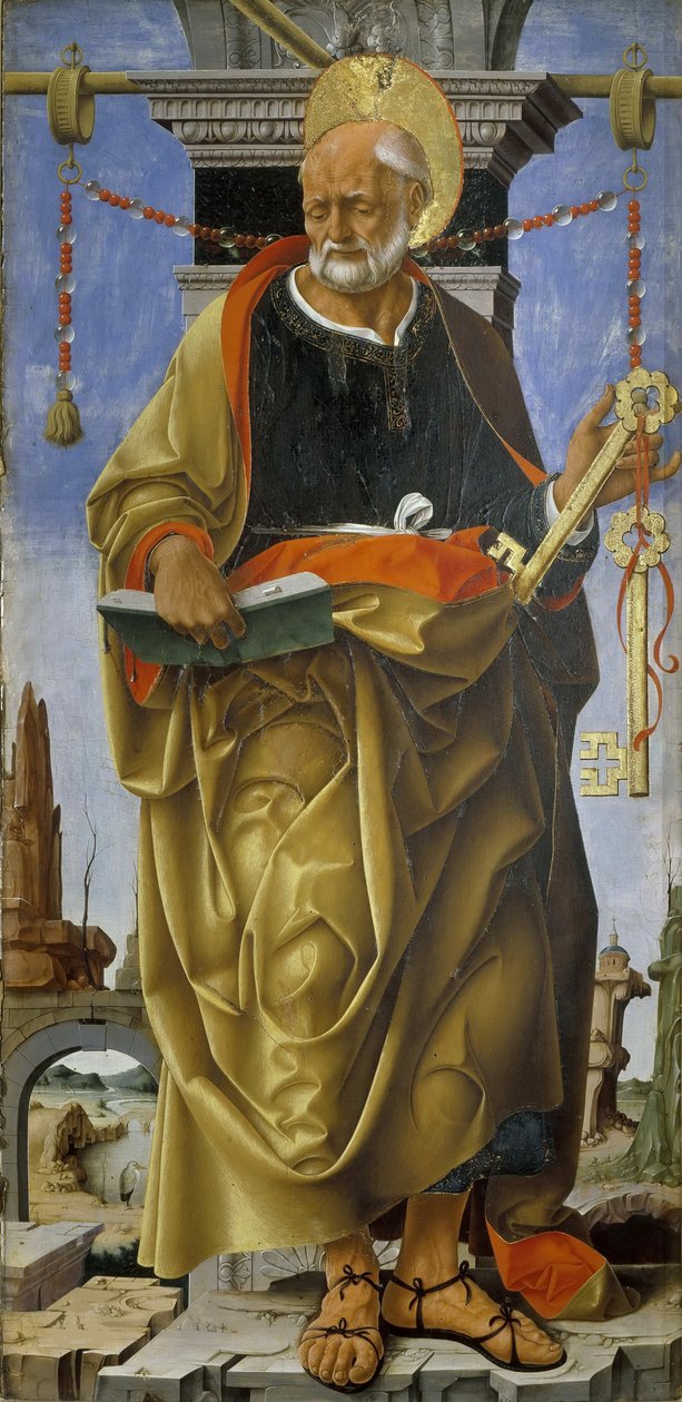 Griffoni Polyptych: القديس بطرس ، حوالي 1472-1473. بواسطة فرانشيسكو ديل كوسا