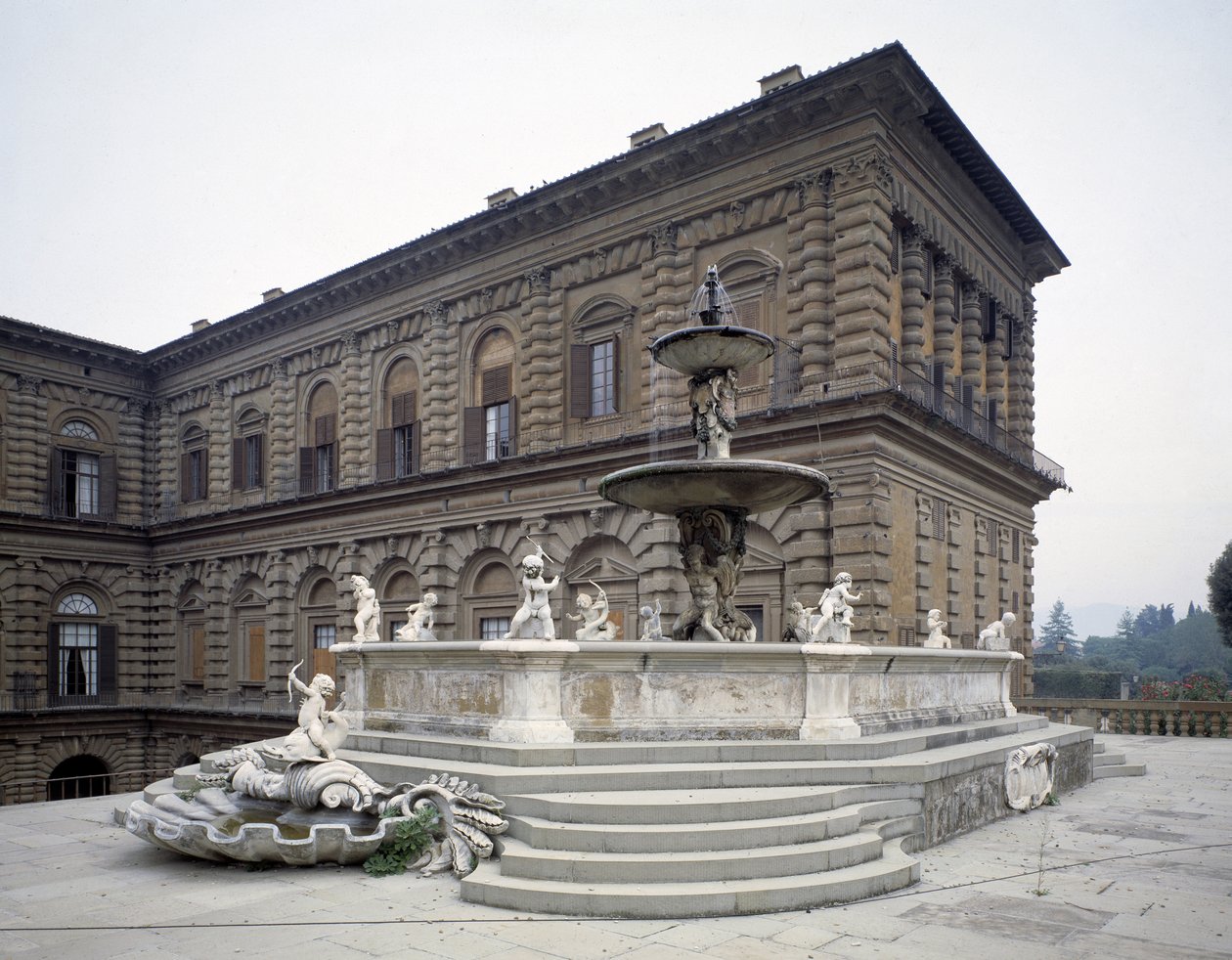 View of the fountain of the artichoke بواسطة فرانشيسكو ديل تادا
