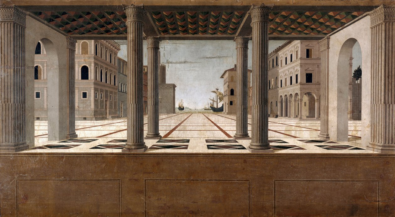 منظر معماري ، ج. 1490 بواسطة فرانشيسكو دي جورجيو مارتيني