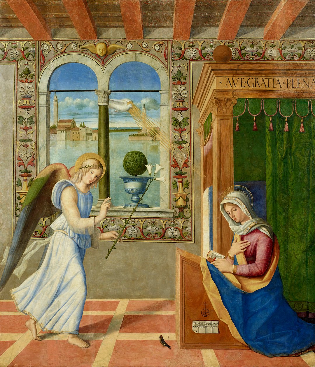 البشارة 1504. بواسطة Francesco di Simone da Santacroce