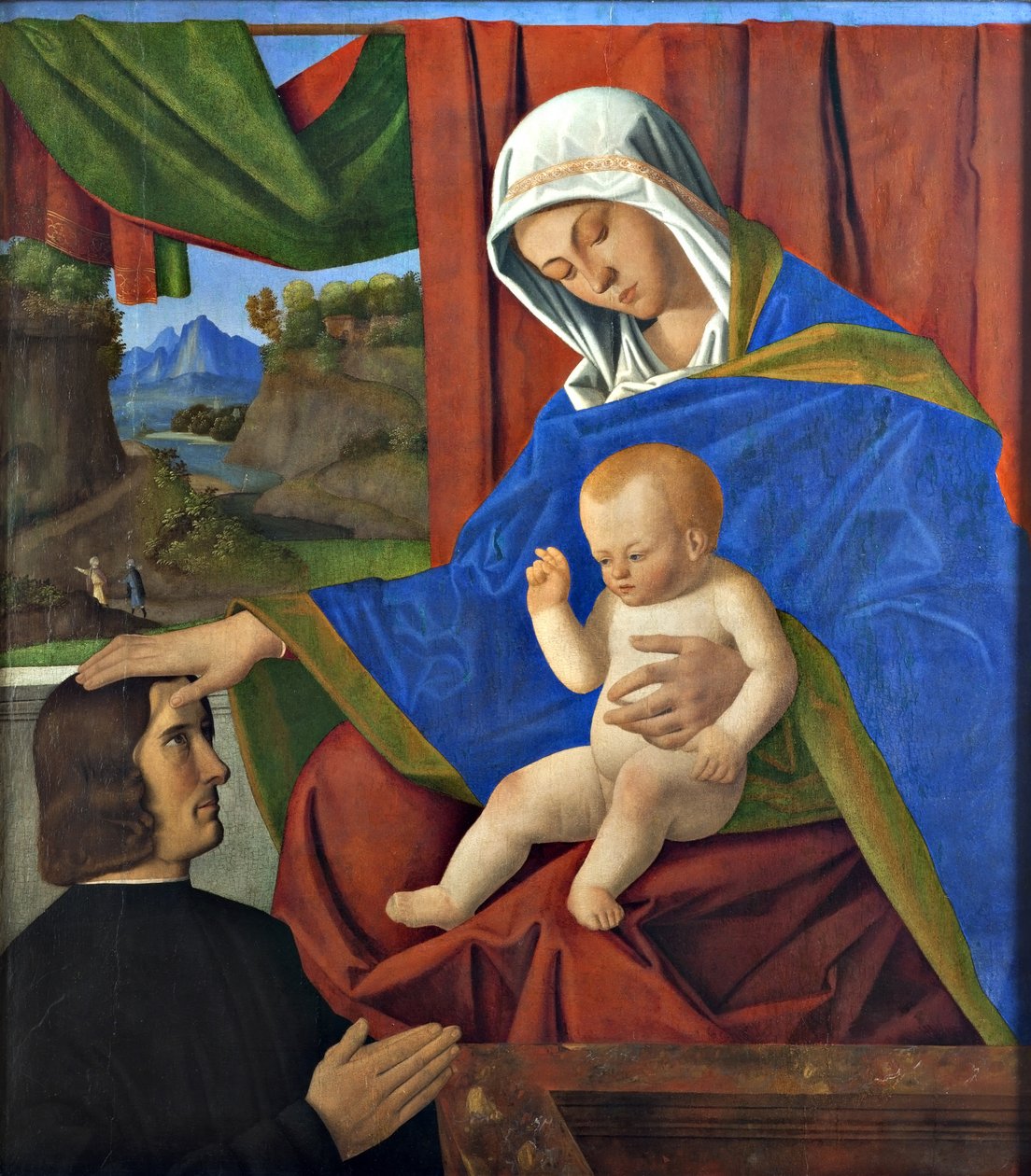 عذراء وطفل مع متبرع ، أواخر القرن الخامس عشر .. بواسطة Francesco di Simone da Santacroce