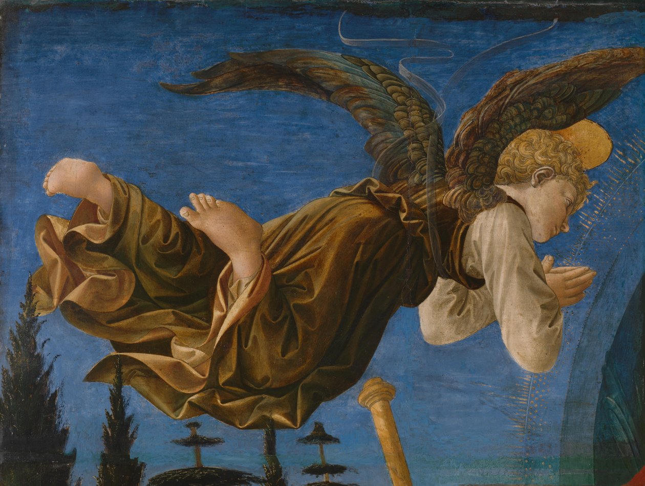 لوحة الملاك من Pistoia Santa Trinità Altarpiece ، 1455-1460 بواسطة فرانشيسكو دي ستيفانو بيسيلينو
