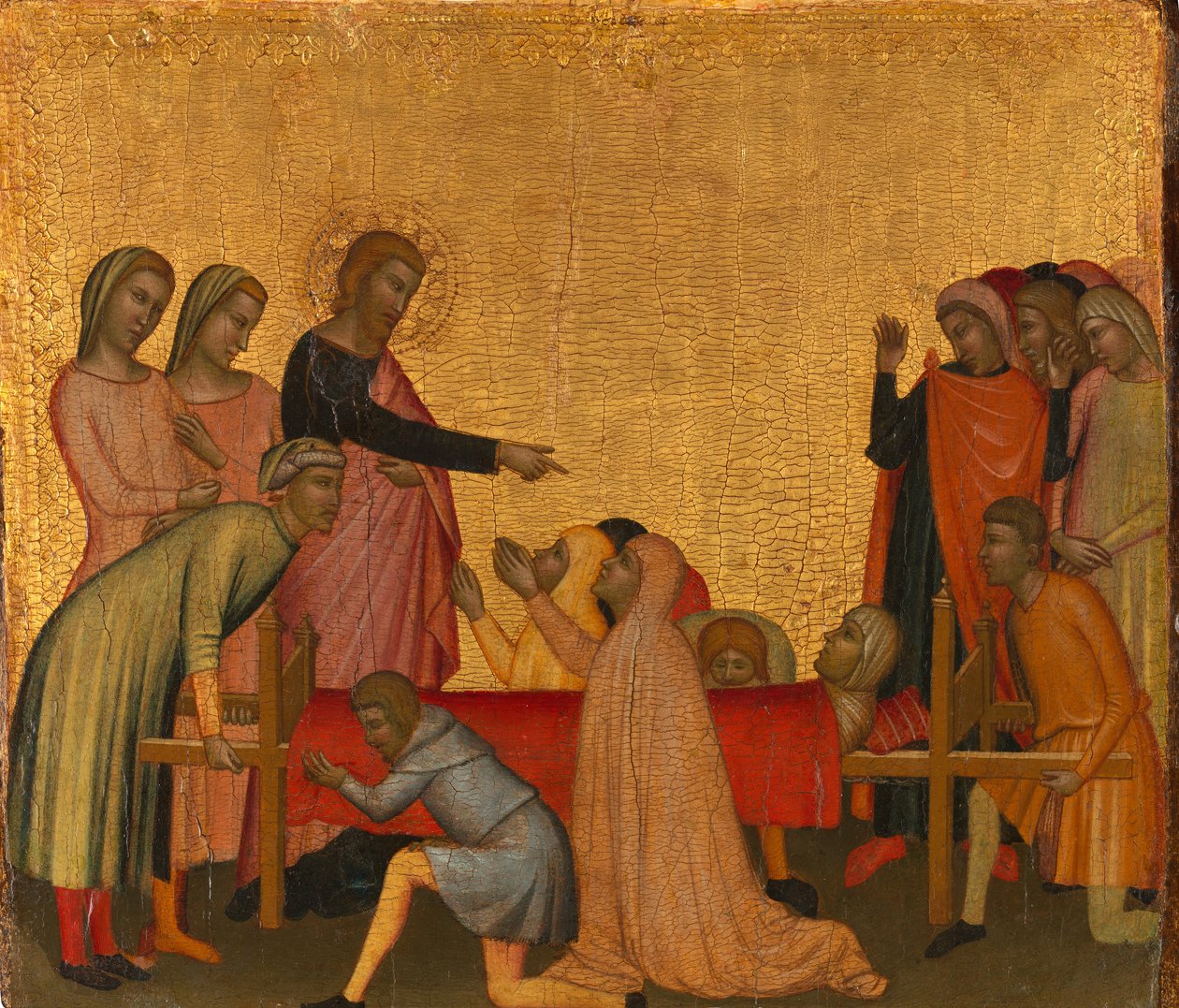 القديس يوحنا الإنجيلي يرفع ساتيوس إلى الحياة ، كاليفورنيا. 1370. بواسطة فرانشيسكيو غيسي