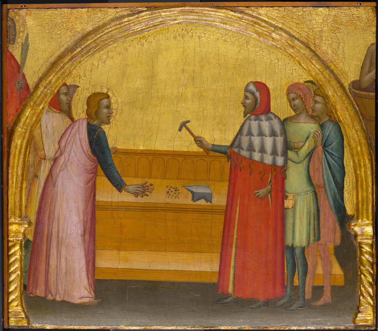القديس يوحنا الإنجيلي إعادة صياغة الفيلسوف كراتو ، c.1370-1380 (تمبرا وورقة الذهب على اللوحة) بواسطة فرانشيسكيو غيسي