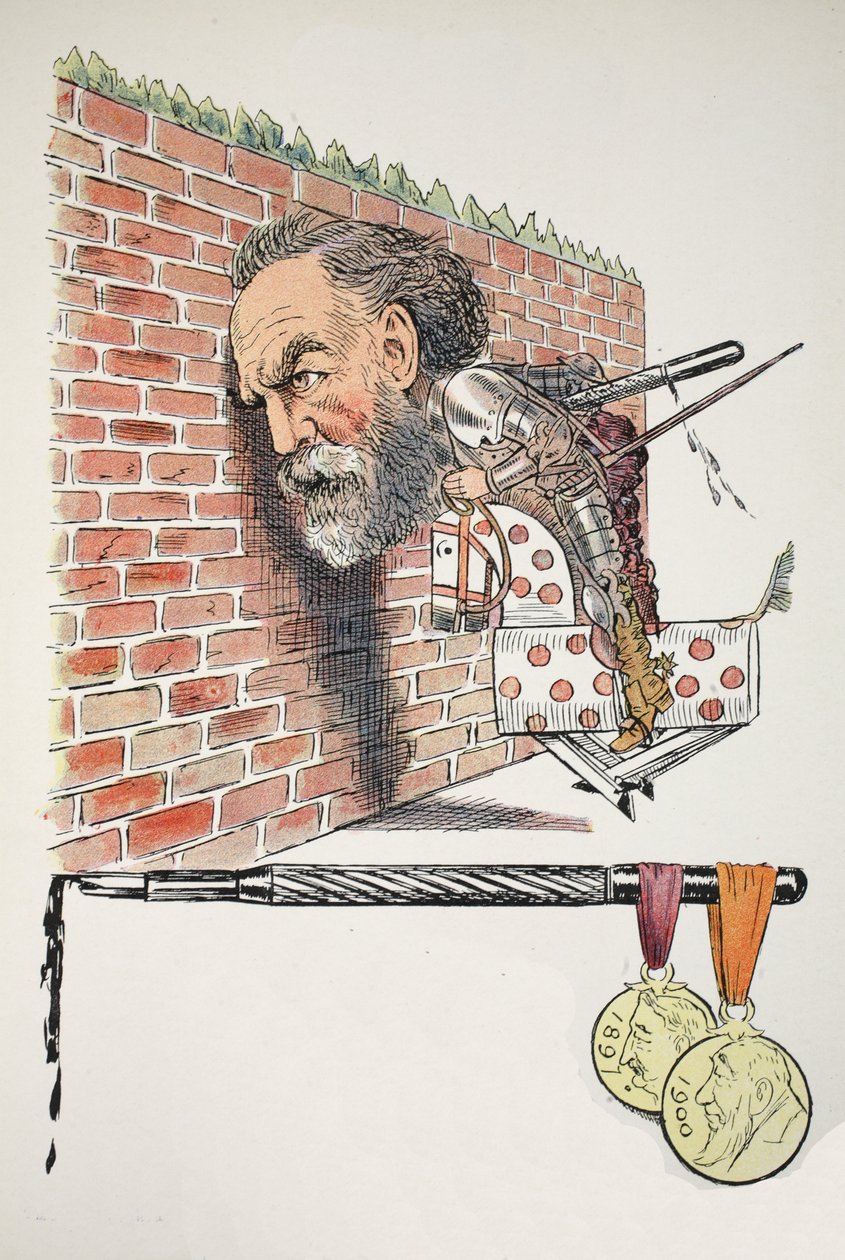 A Pushing Q ، رسم توضيحي من الأبجدية Struwwelpeter ، الآية التي كتبها Harold Begbie (1871–1929) بواسطة فرانسيس كاروثرز جولد