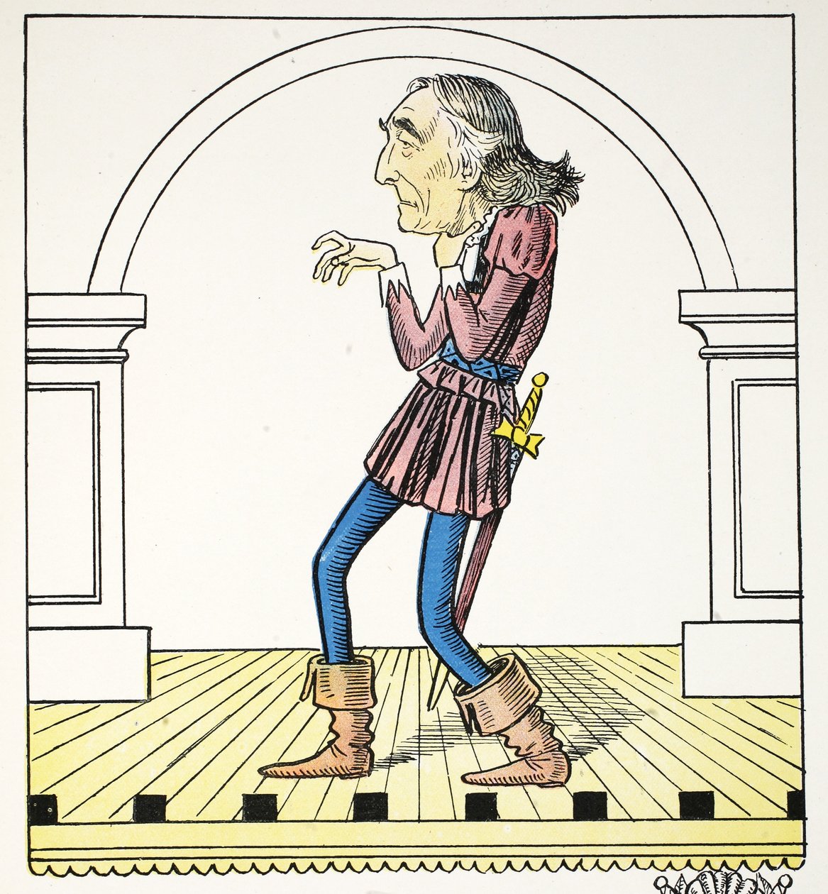 الفن الأول ، رسم توضيحي من الأبجدية Struwwelpeter ، الآية التي كتبها Harold Begbie (1871–1929) بواسطة فرانسيس كاروثرز جولد