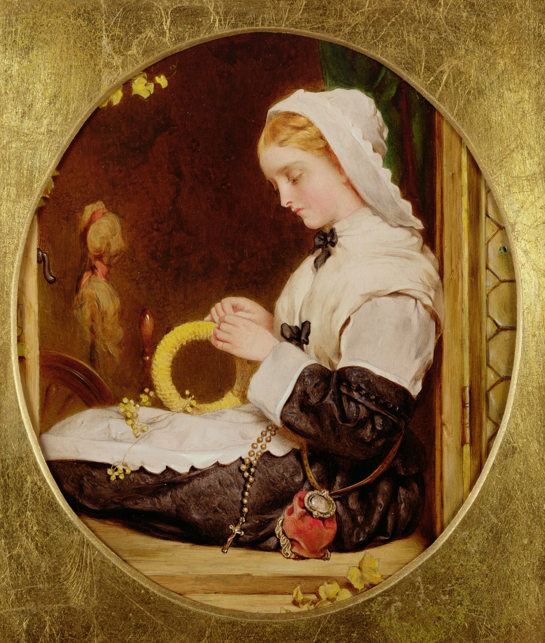 سيدة الخياطة في نافذة ، 1859 (لوحة) بواسطة فرانسيس جون ويورد