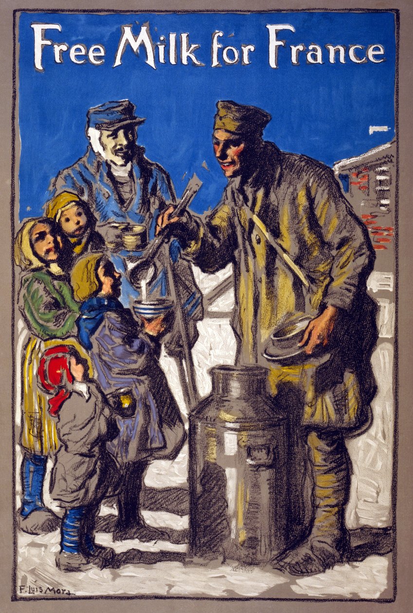 حليب مجاني لفرنسا 1918 بواسطة فرانسيس لويس مورا