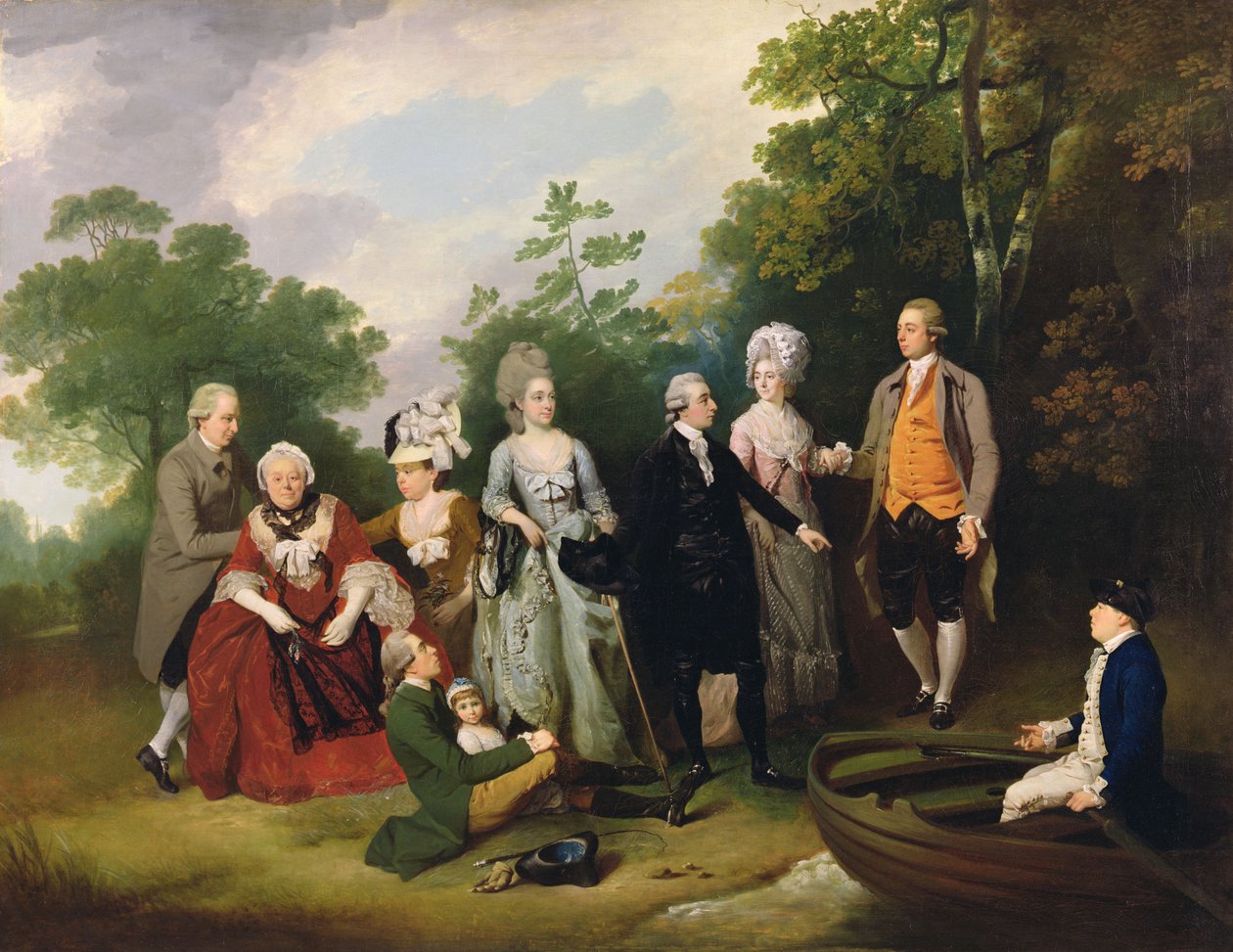 أوليفر وعائلات وارد في حديقة ، ج .1788 بواسطة فرانسيس ويتلي