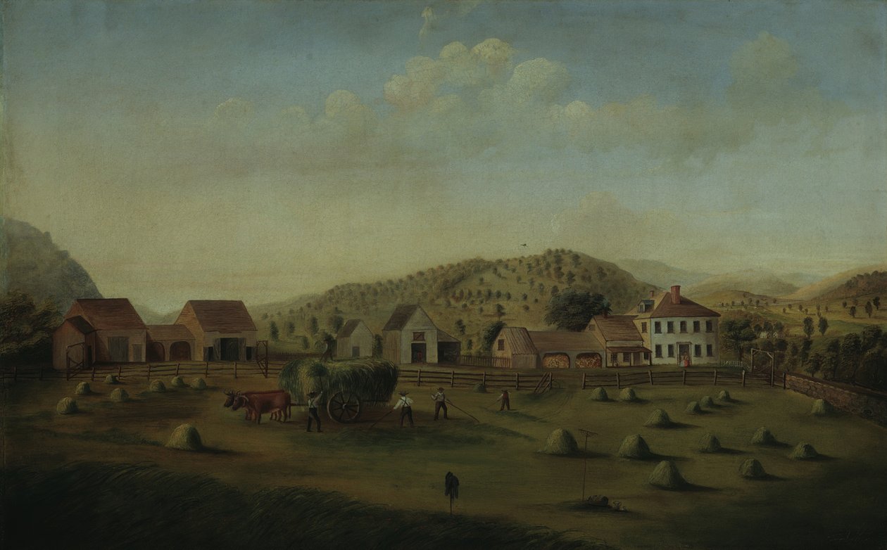Leete Farm، West Claremont، New Hampshire، ca. 1822. بواسطة فرانسيس الكسندر