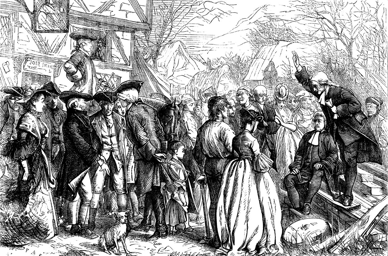 جون وتشارلز ويسلي يعظان في الهواء الطلق في بريستول ، 1739 1868 بواسطة فرانسيس آرثر فريزر