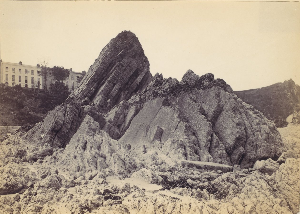 Goscar God's Rock and Croft Terrace ، تينبي ، ويلز ، 1870. بواسطة فرانسيس بيدفورد