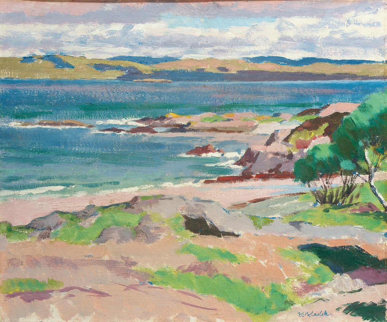 روس أوف مول من Traigh Mhor ، Iona (زيت على ظهر السفينة) بواسطة فرانسيس كامبل بويلو كاديل