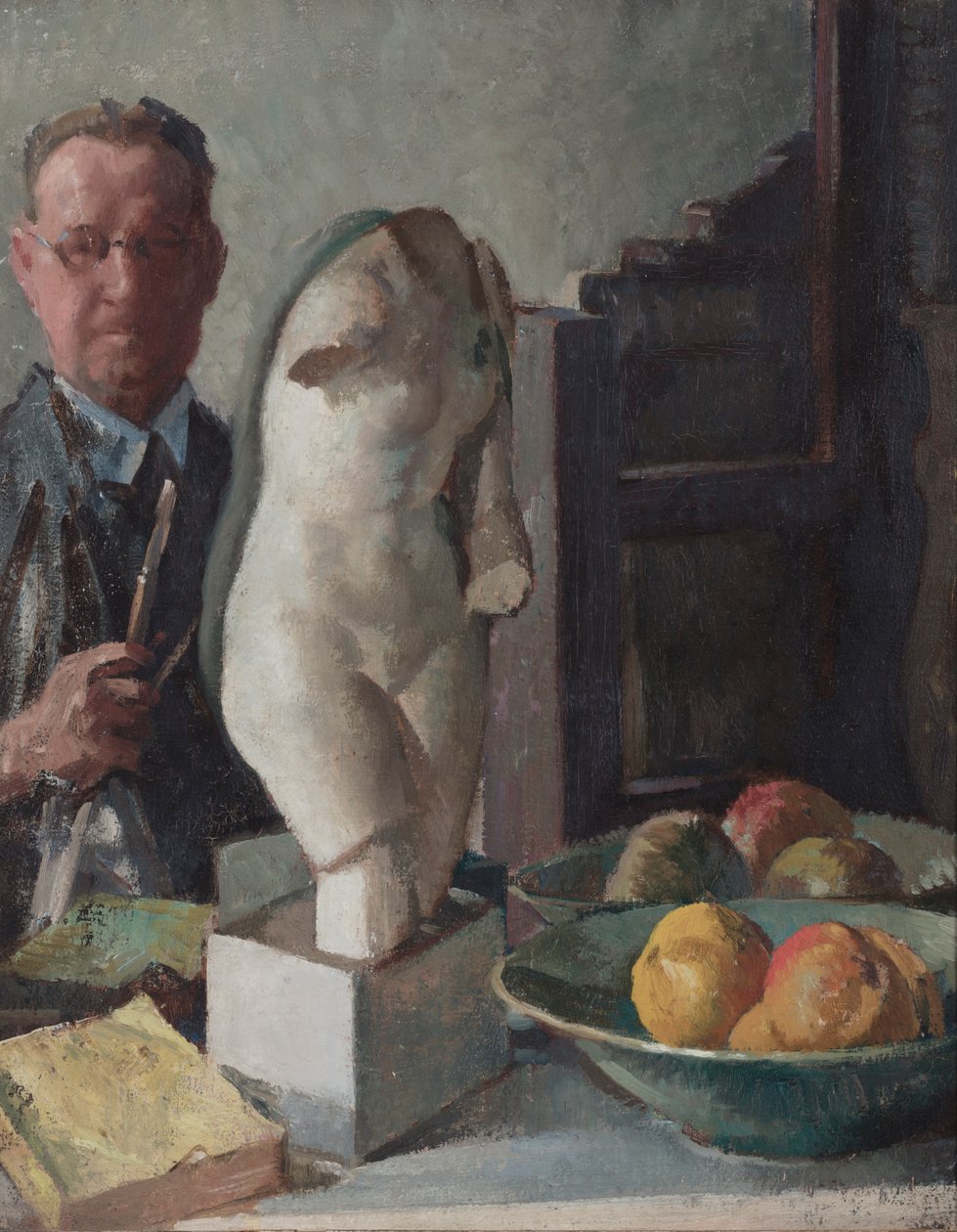 Portrait of F. Ernest Jackson, c.1928 (oil on canvas) بواسطة فرانسيس إرنست جاكسون