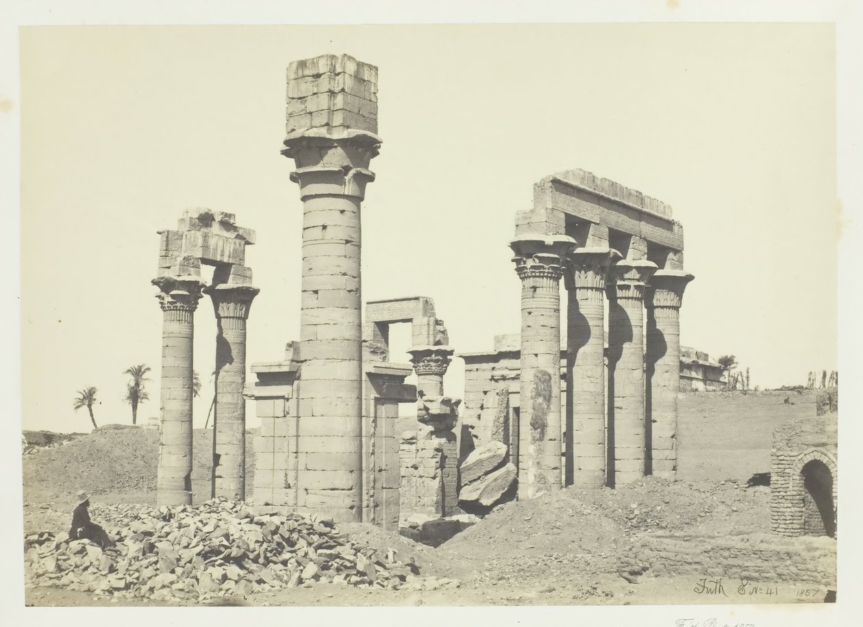 معبد كليوباترا في ارمنت ، بالقرب من طيبة ، 1857. بواسطة فرانسيس فريث