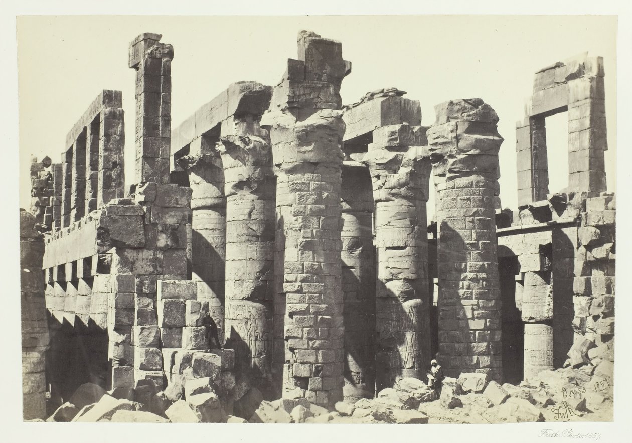 قاعة الأعمدة ، الكرنك ، 1857. بواسطة فرانسيس فريث