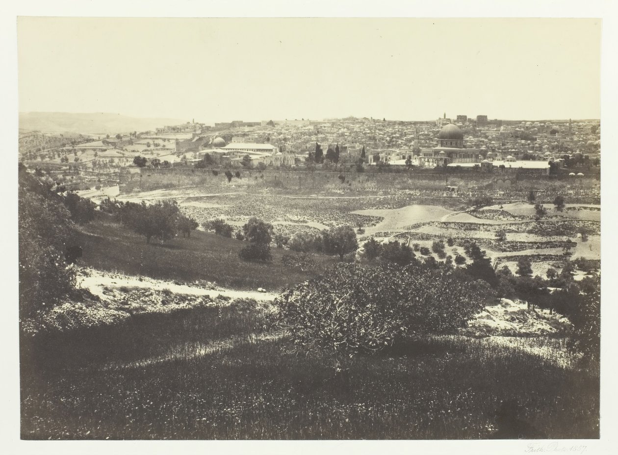 القدس من جبل الزيتون رقم 1 1857. بواسطة فرانسيس فريث