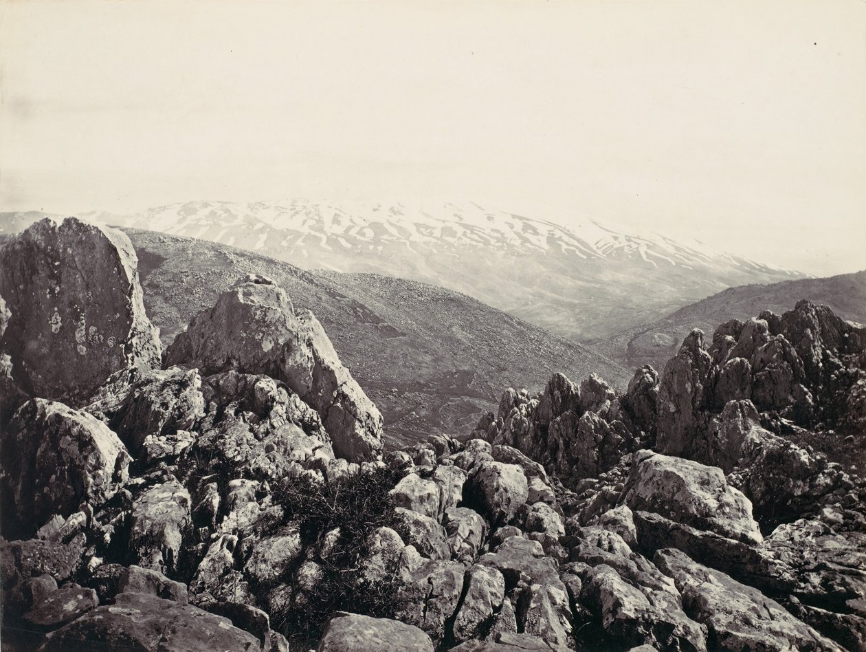 جبل حرمون ، جبل التجلي ، كاليفورنيا. 1857. بواسطة فرانسيس فريث