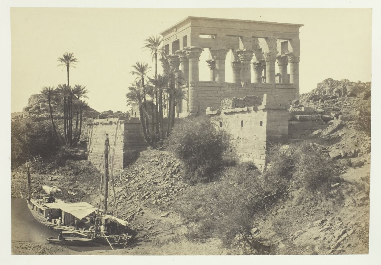 سرير الفراعنة ، جزيرة فيلة ، 1857. بواسطة فرانسيس فريث