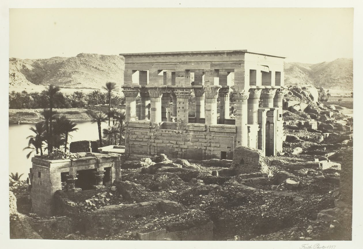 سرير فرعون ، فيلا ، من المعبد الكبير ، 1857. بواسطة فرانسيس فريث