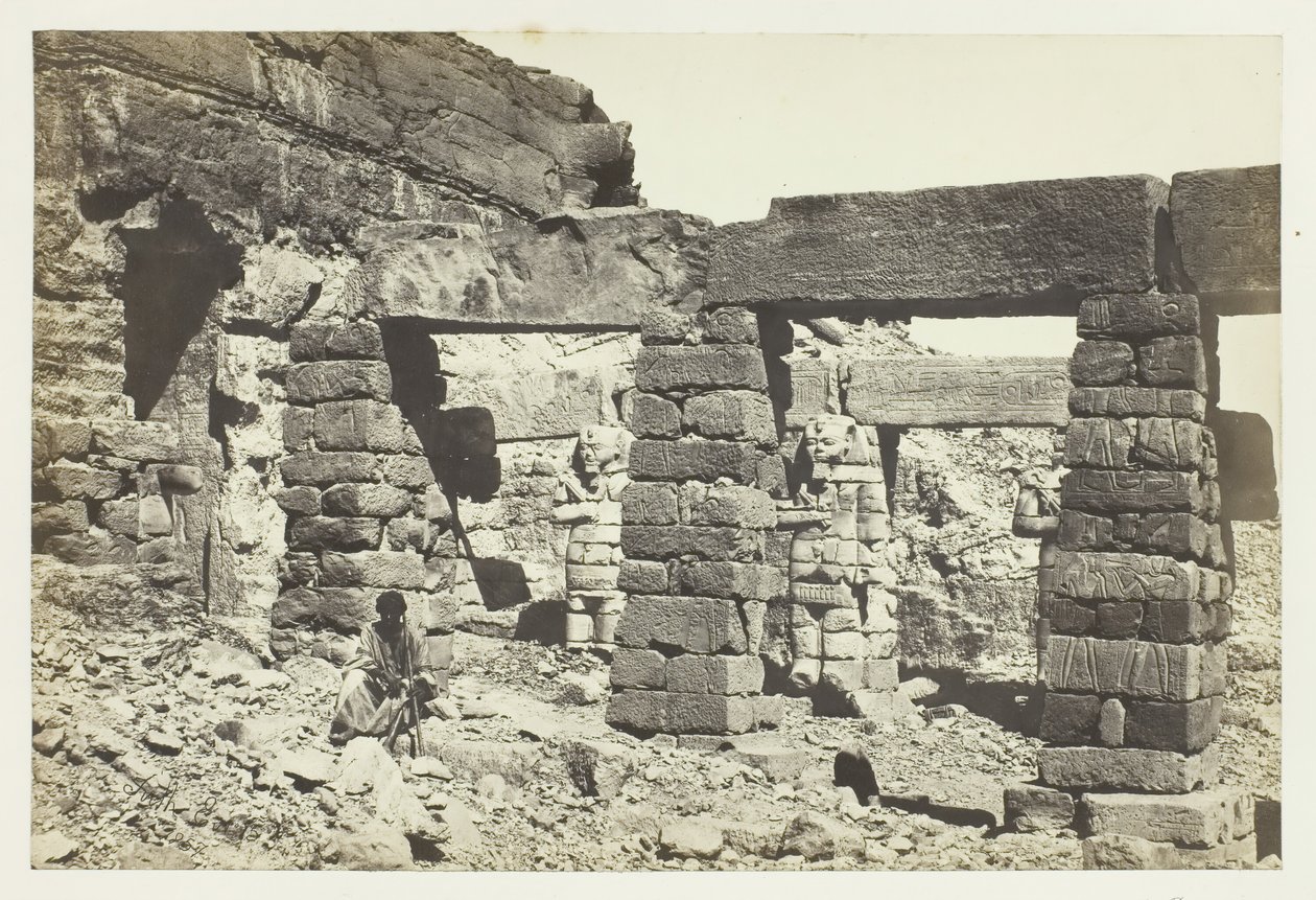رواق معبد سيرف حسين ، النوبة ، 1857. بواسطة فرانسيس فريث