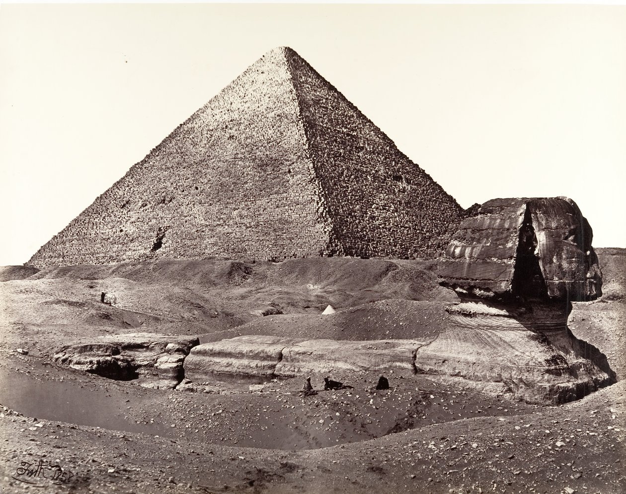 الهرم الأكبر وأبو الهول 1858. بواسطة فرانسيس فريث