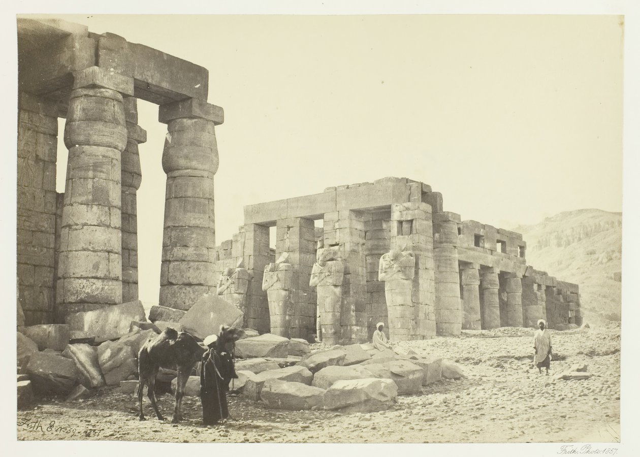 ممنون ، طيبة ، من السهل ، 1857. بواسطة فرانسيس فريث
