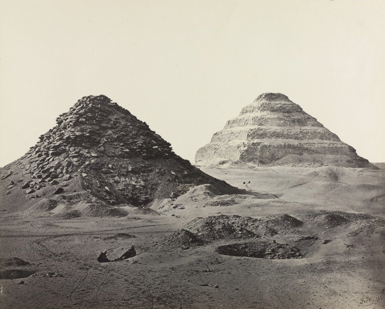 أهرامات سقارة من الشمال الشرقي 1858. بواسطة فرانسيس فريث