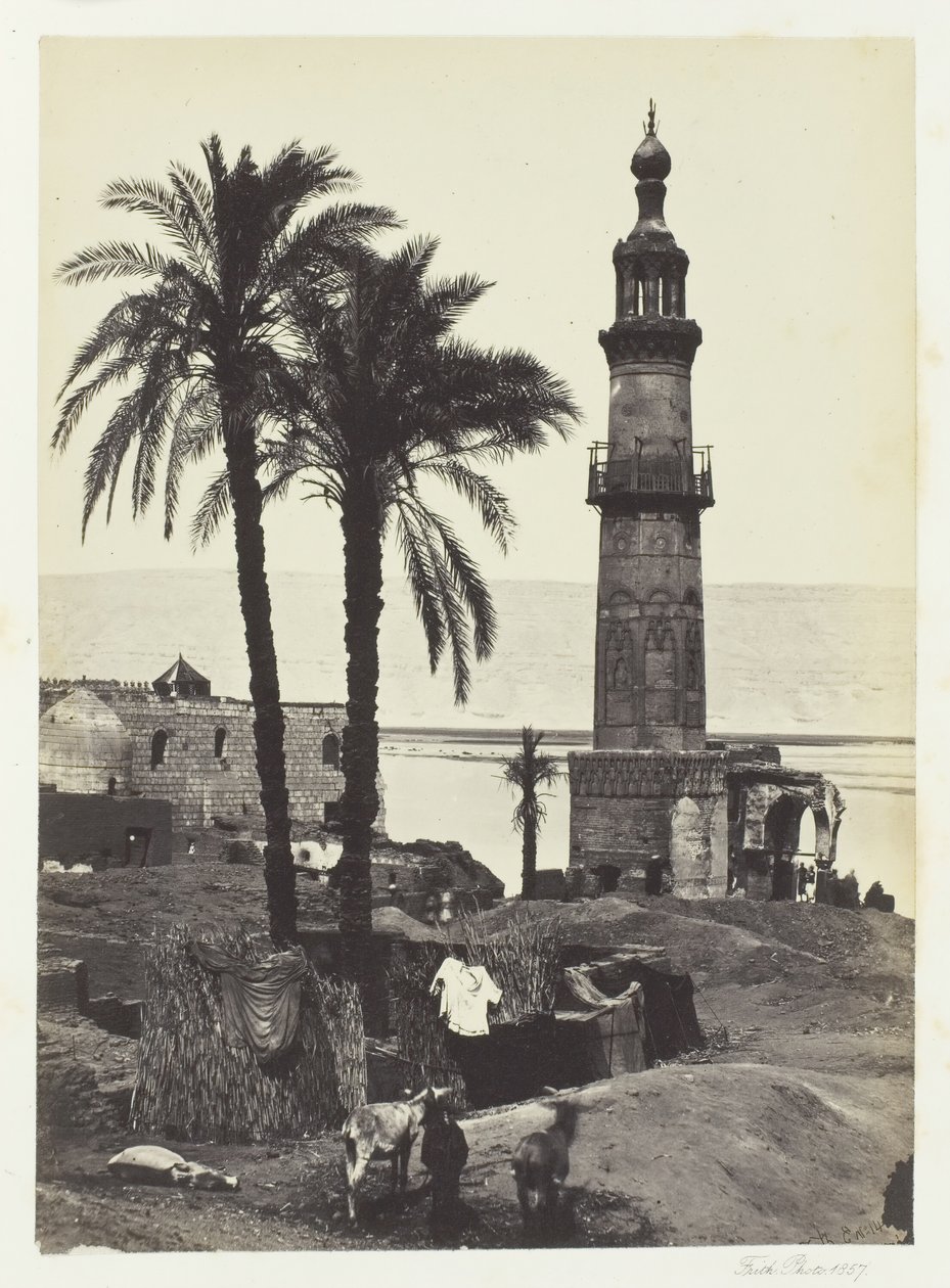 منظر في جرجه ، صعيد مصر ، 1857. بواسطة فرانسيس فريث