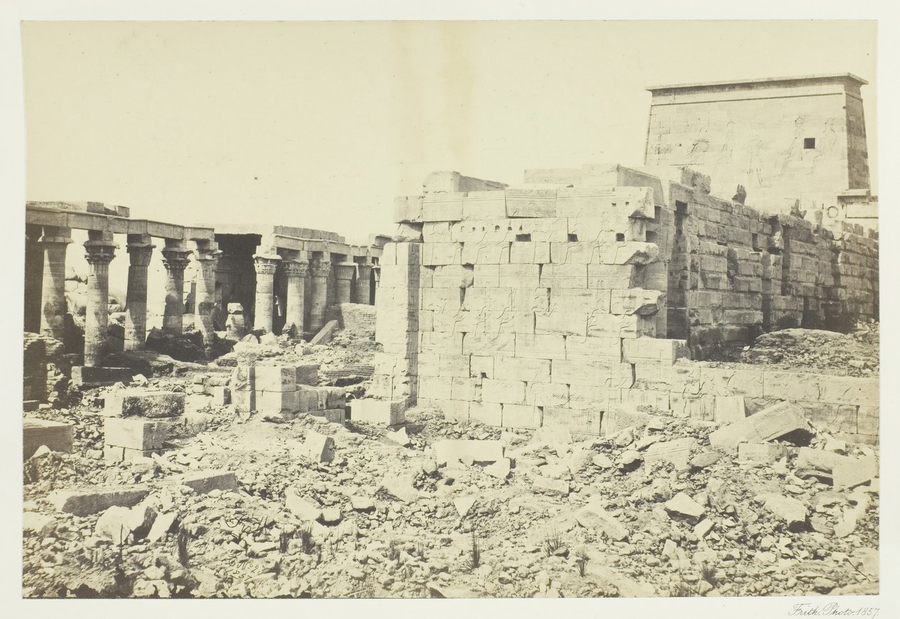 منظر على جزيرة فيلة ، 1857. بواسطة فرانسيس فريث