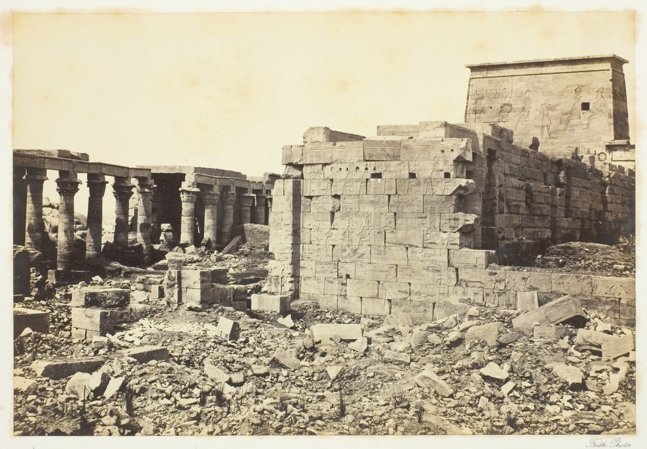 منظر لجزيرة فيلة ، 1857 ، طُبع عام 1862. بواسطة فرانسيس فريث