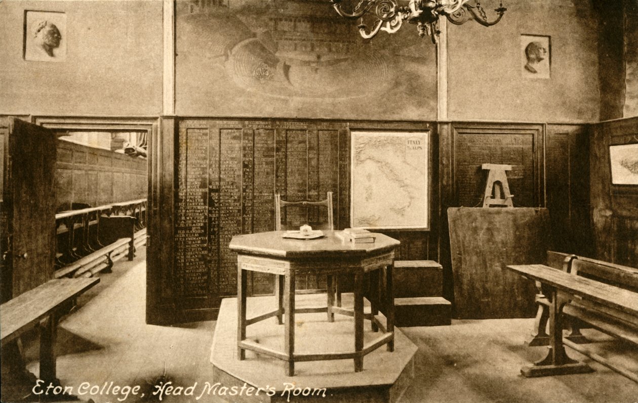 "Eton College، Head Master Room" ، أواخر القرن التاسع عشر وأوائل القرن العشرين بواسطة فرانسيس فريث وشركاه