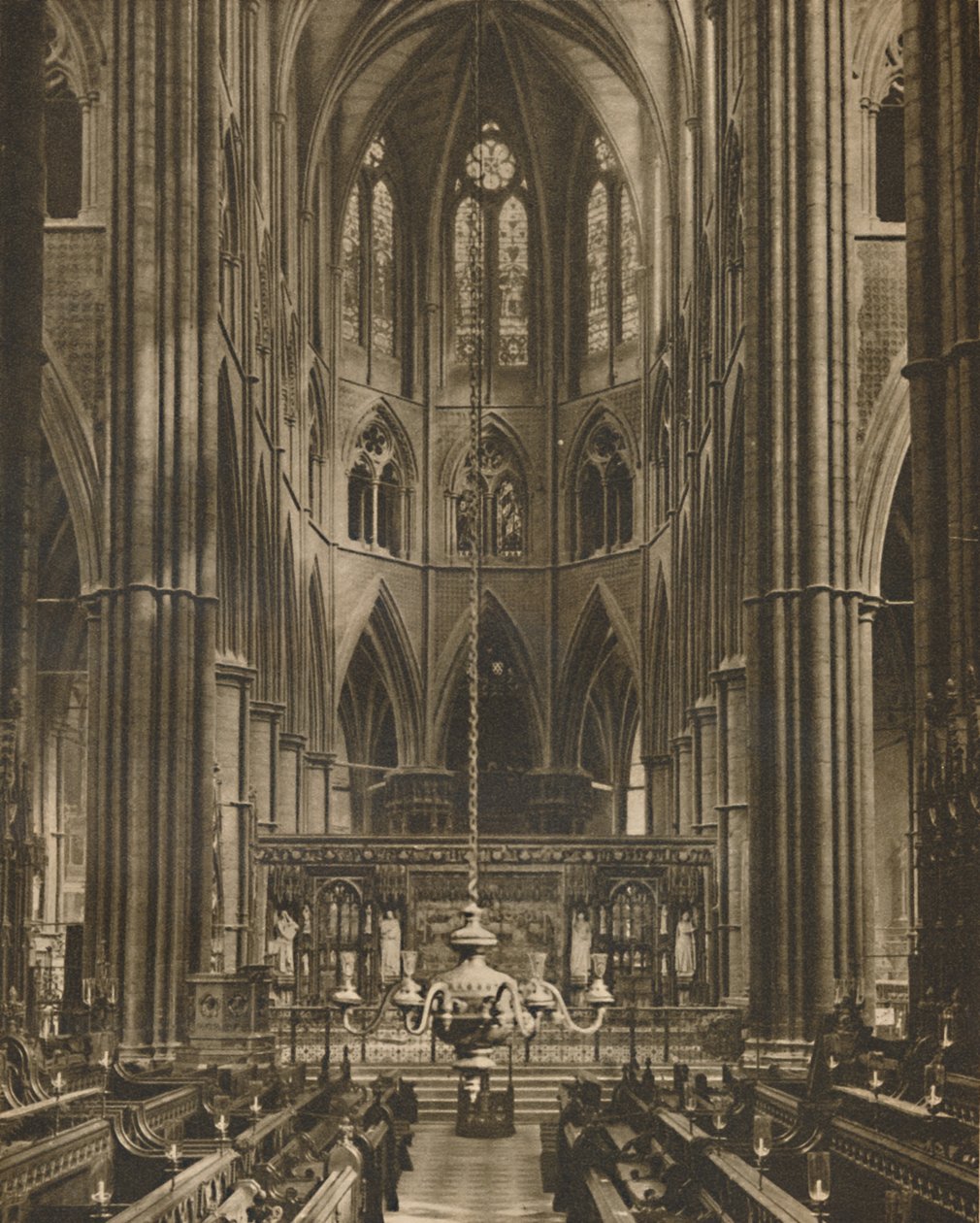 المذبح العالي و Reredos وراء جوقة دير وستمنستر ، c1935. بواسطة فريث وشركاه