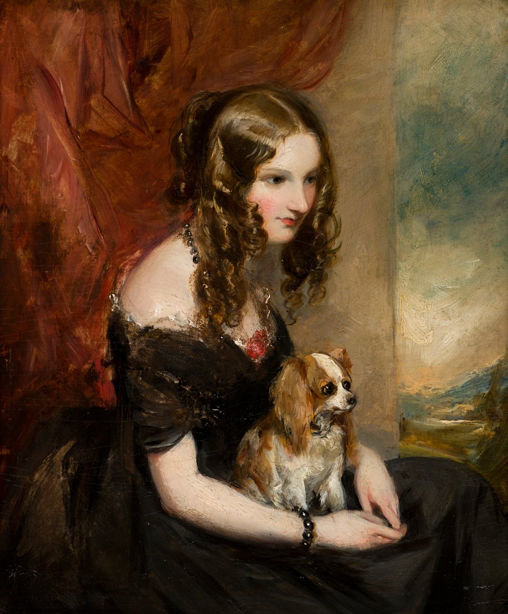 بورتريه هون. سيلينا ويلد فورستر ، Viscountess Newport ولاحقًا كونتيسة برادفورد (1819-1894) ، 1839-1878 (زيت على ظهر السفينة) بواسطة فرانسيس جرانت