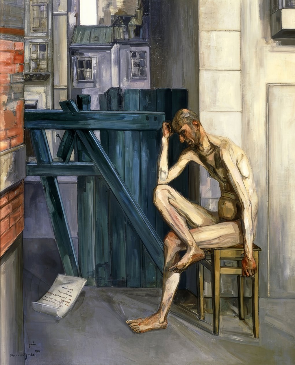 أيوب ، 1944 ، زيت على قماش ، 161،9 × 129،9 سم ، بواسطة فرانسيس جروبر