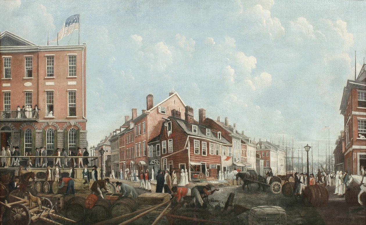 Tontine Coffee House ، c.1797 (زيت على الكتان) بواسطة فرانسيس جاي