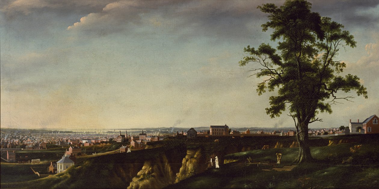 منظر بالتيمور من تشابل هيل ، c.1803 بواسطة فرانسيس جاي