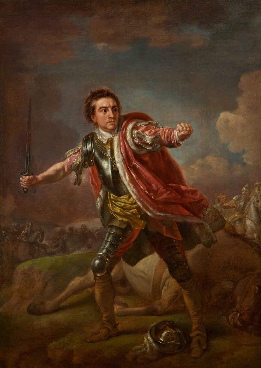 ديفيد جاريك مثل غلوستر في "ريتشارد الثالث" بقلم ويليام شكسبير ، دروري لين ، 1759 بواسطة فرانسيس هايمان