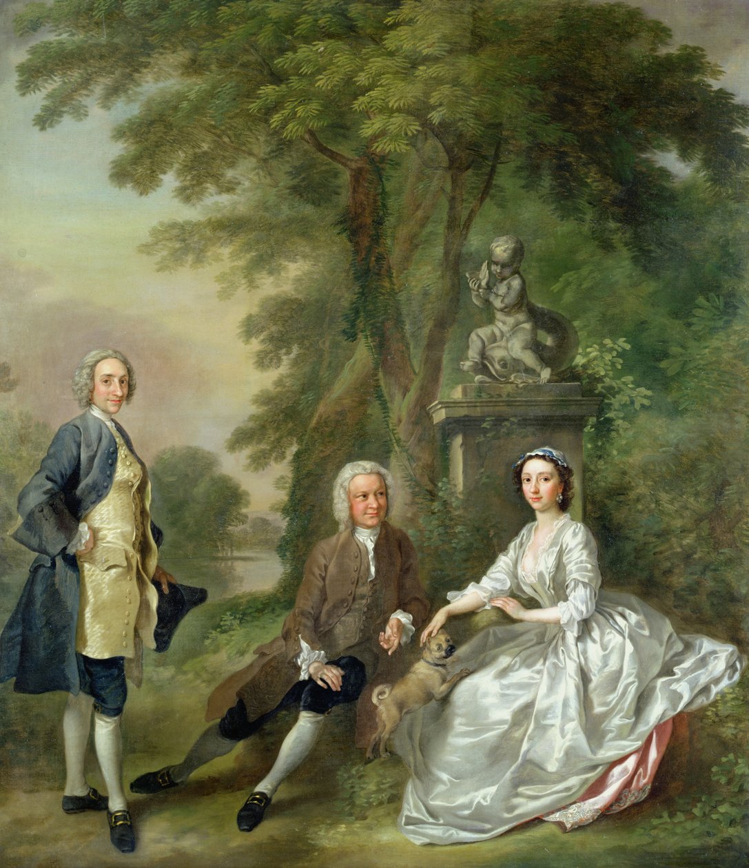 جوناثان تايرز (ت 1776) وابنته إليزابيث وزوجها جون وود ، 1750-52 بواسطة فرانسيس هايمان