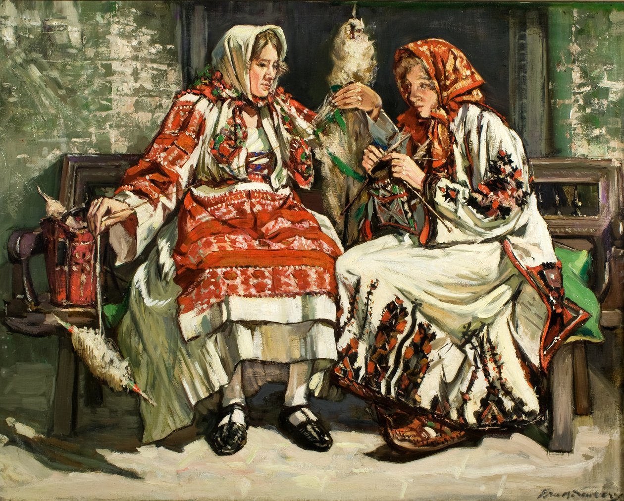 المرأة الصربية ، حوالي عام 1930 (زيت على قماش) بواسطة فرانسيس هنري نيوبري