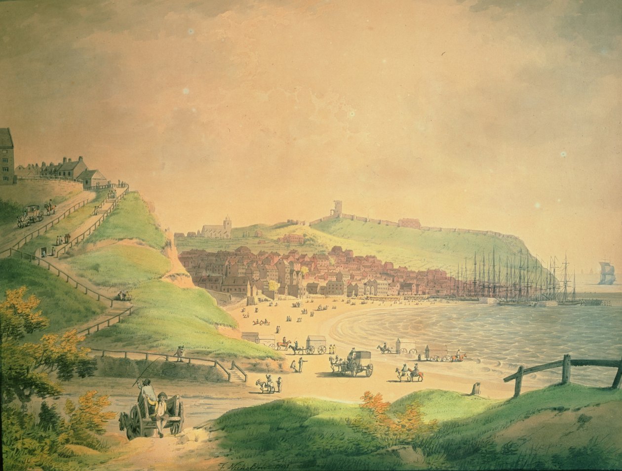 ساوث باي سكاربورو ، 1790 بواسطة فرانسيس نيكلسون