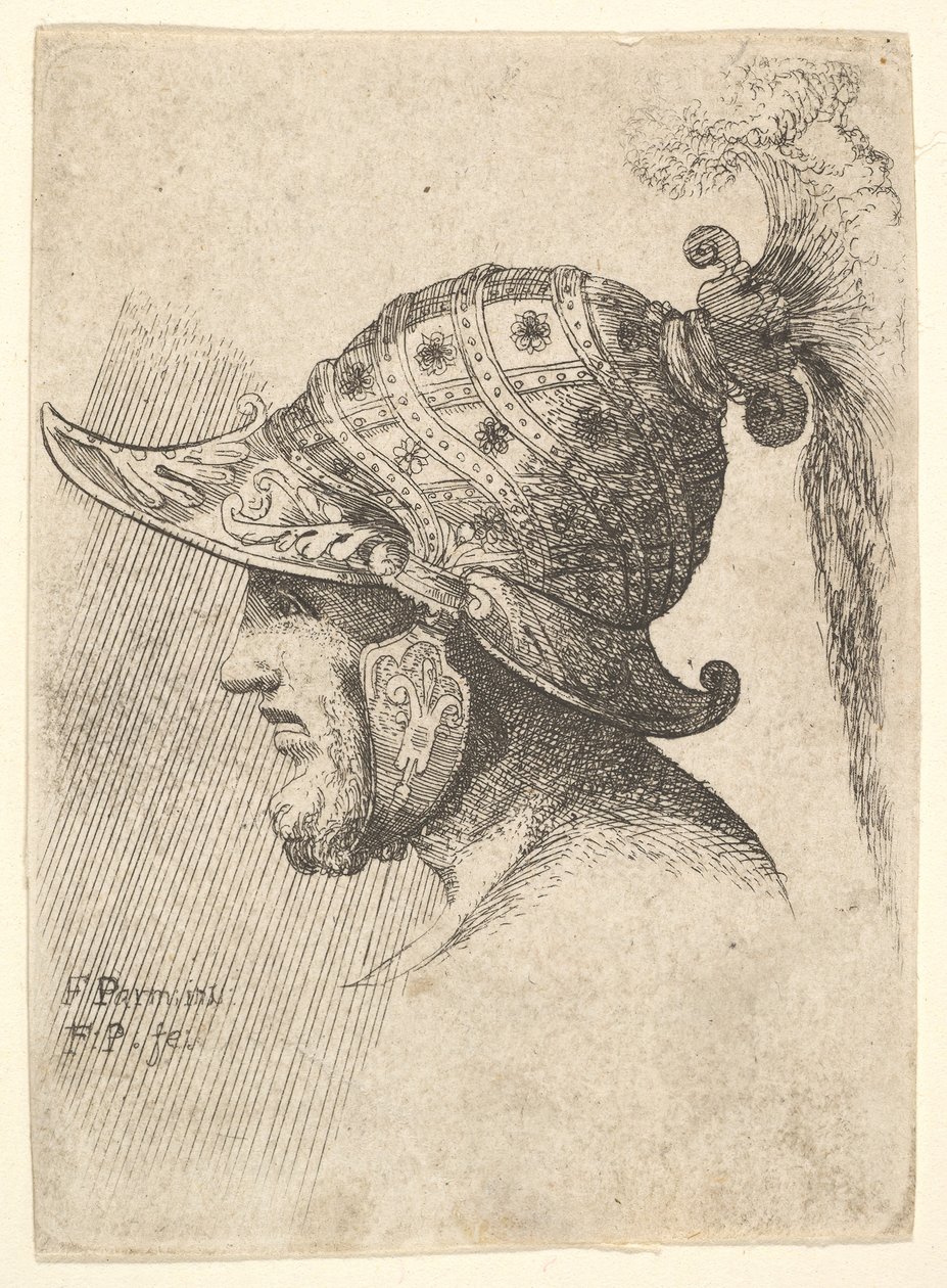 رأس خوذة ، 1662-78. بواسطة فرانسيس بليس