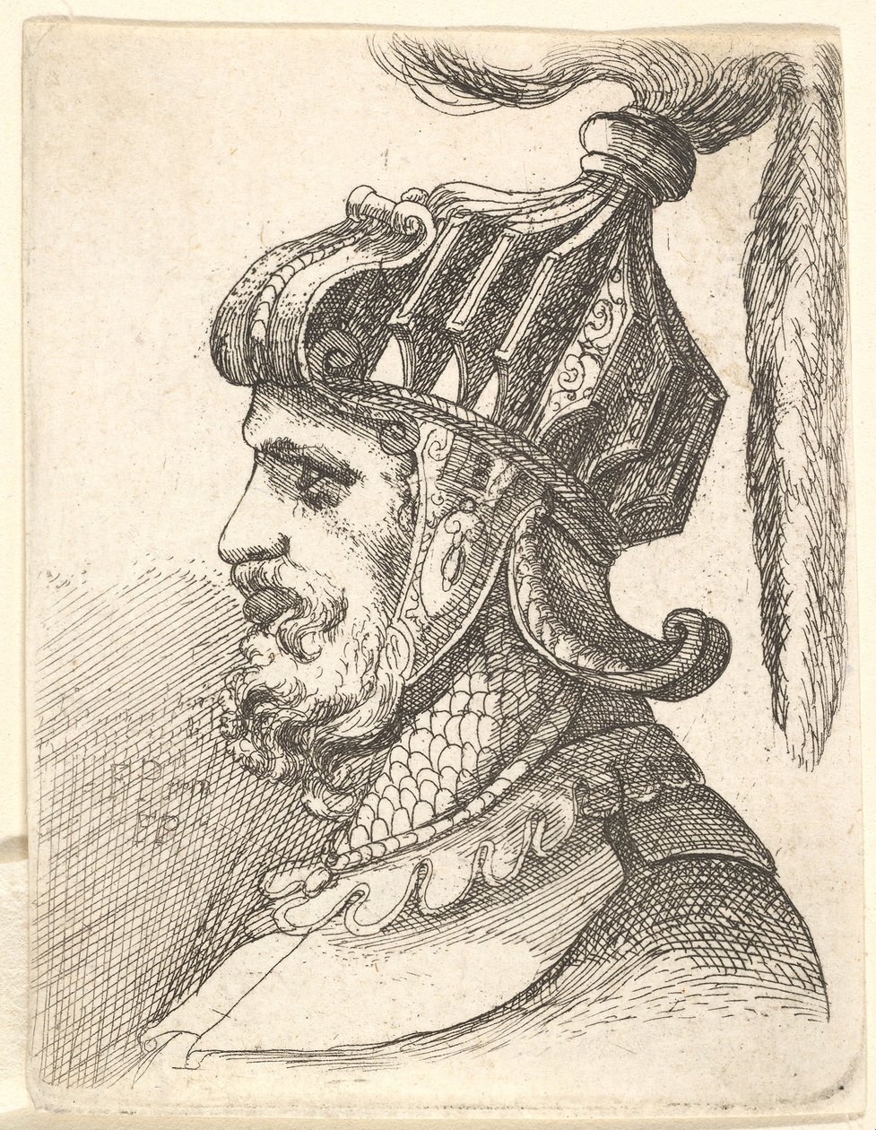 رأس خوذة ، 1662-78. بواسطة فرانسيس بليس
