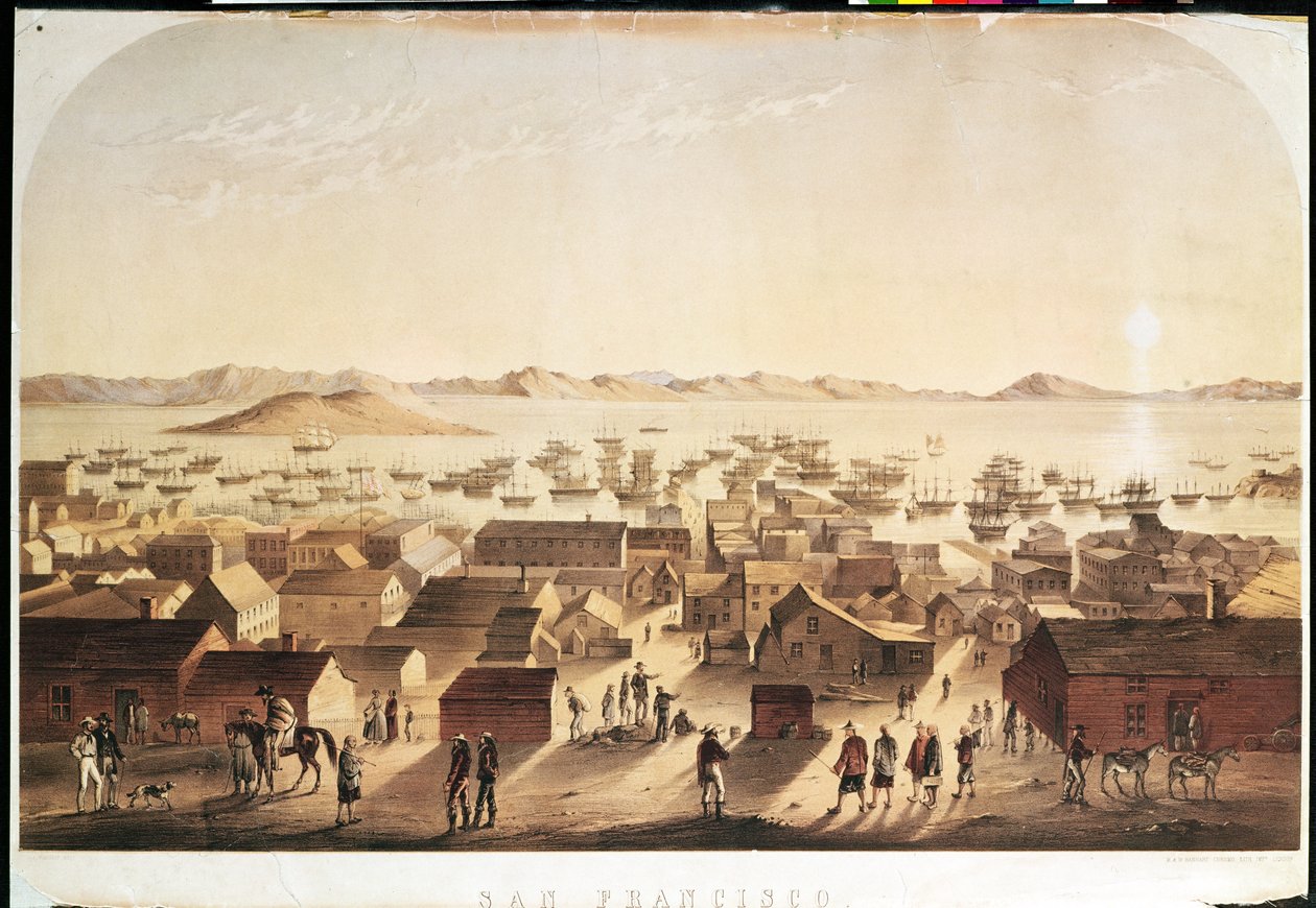 منظر عام لسان فرانسيسكو ، نشره M und N Hanhart ، c.1850-52 بواسطة فرانسيس صموئيل ماريات