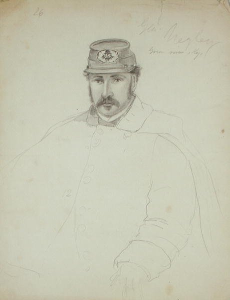 الجنرال نيجلي ، جيش الاتحاد ، حوالي عام 1860 (قلم رصاص على ورق) بواسطة فرانسيس شيل