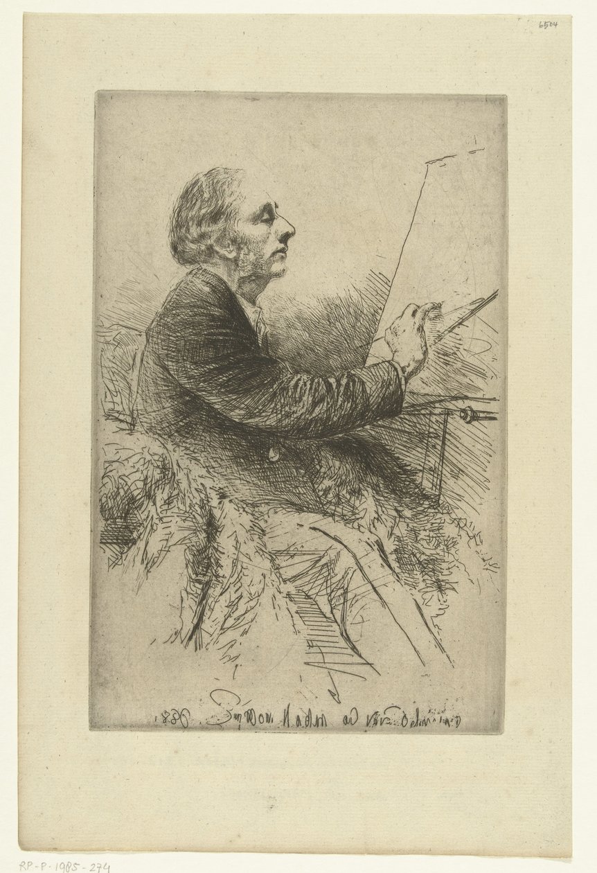 صورة شخصية لفرانسيس سيمور هادن صورة لفرانسيس سيمور هادن ، رقم No. 4 (أثناء الرسم) بواسطة فرانسيس سيمور هادن (السير) (توقيع الفنان)